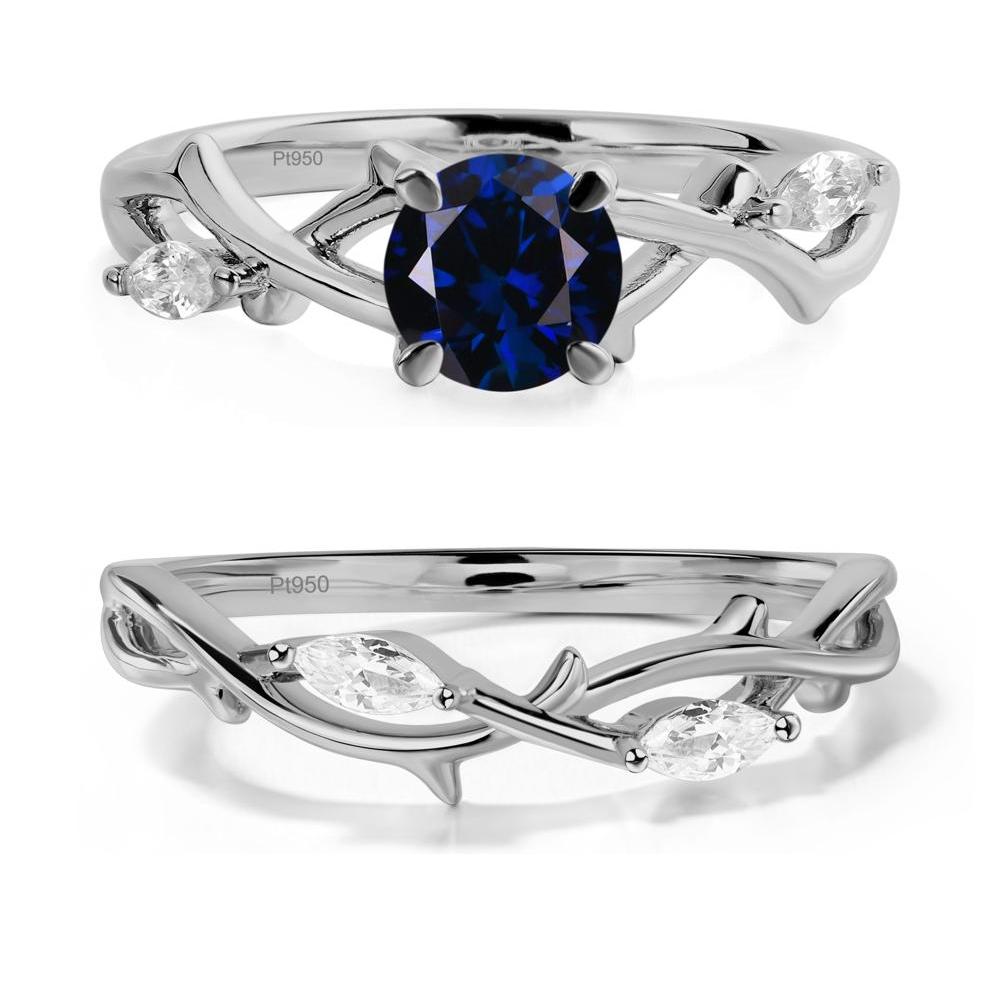 Sapphire Twig Engagement Ring - LUO Jewelry #metal_xxxxx