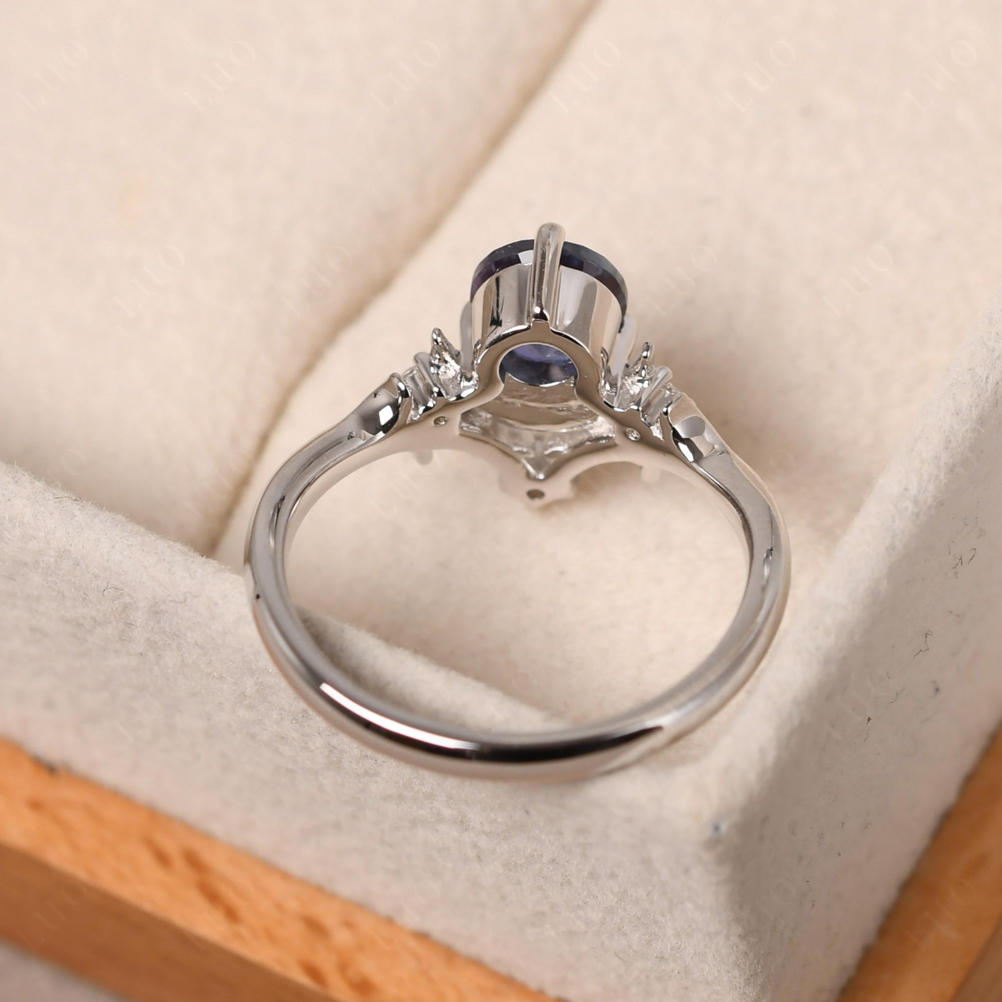 Alexandrite Moon and Star Ring - LUO Jewelry