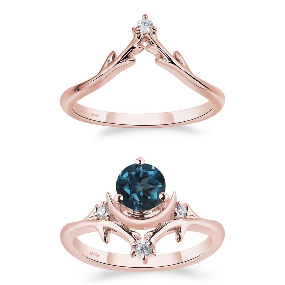 London Blue Topaz Moon and Star Ring - LUO Jewelry #metal_xxxxx