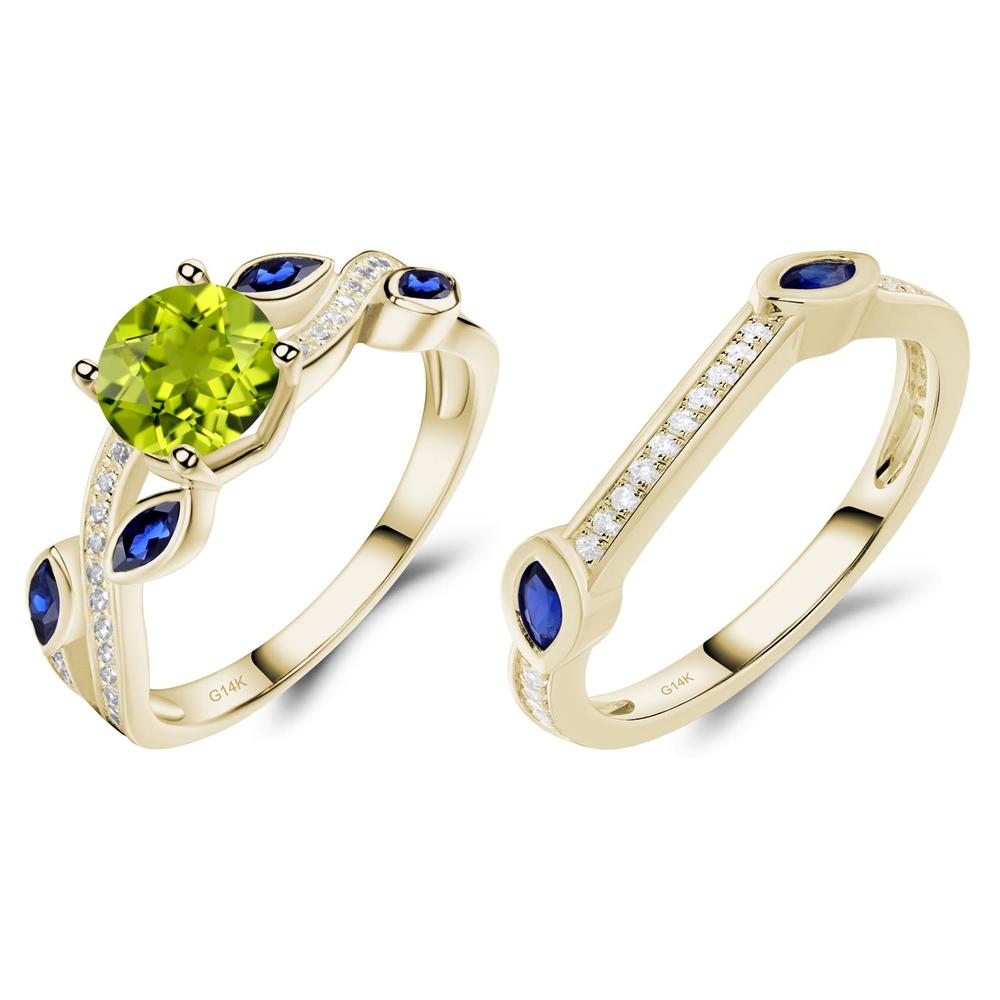 Peridot Twisted Leaf Engagement Ring - LUO Jewelry #metal_xxxxx