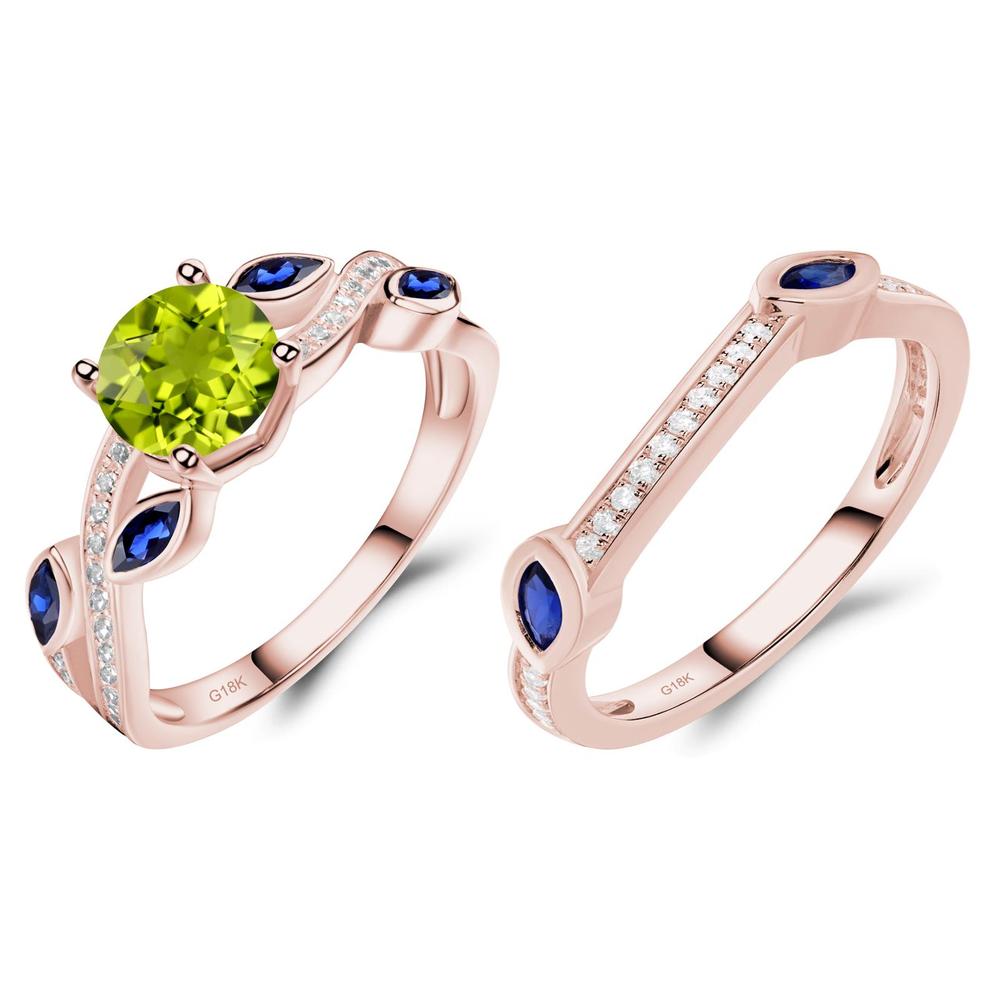 Peridot Twisted Leaf Engagement Ring - LUO Jewelry #metal_xxxxx
