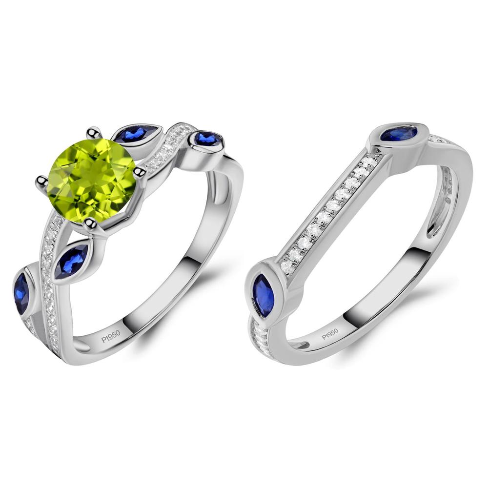 Peridot Twisted Leaf Engagement Ring - LUO Jewelry #metal_xxxxx