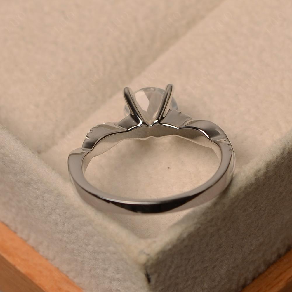 Moonstone Twist Engagement Ring - LUO Jewelry