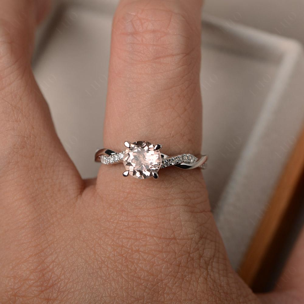 Morganite Twist Ring - LUO Jewelry