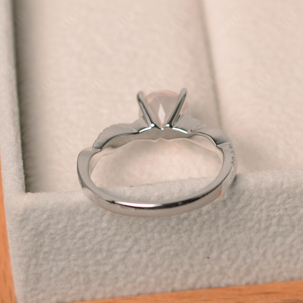 Rose Quartz Twist Engagement Ring - LUO Jewelry