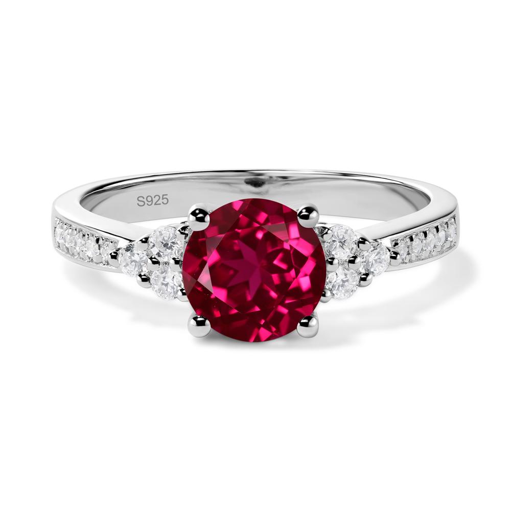 Round Cut Ruby Engagement Ring | LUO