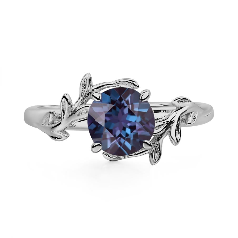 Alexandrite Vine Engagement Ring - LUO Jewelry #metal_platinum