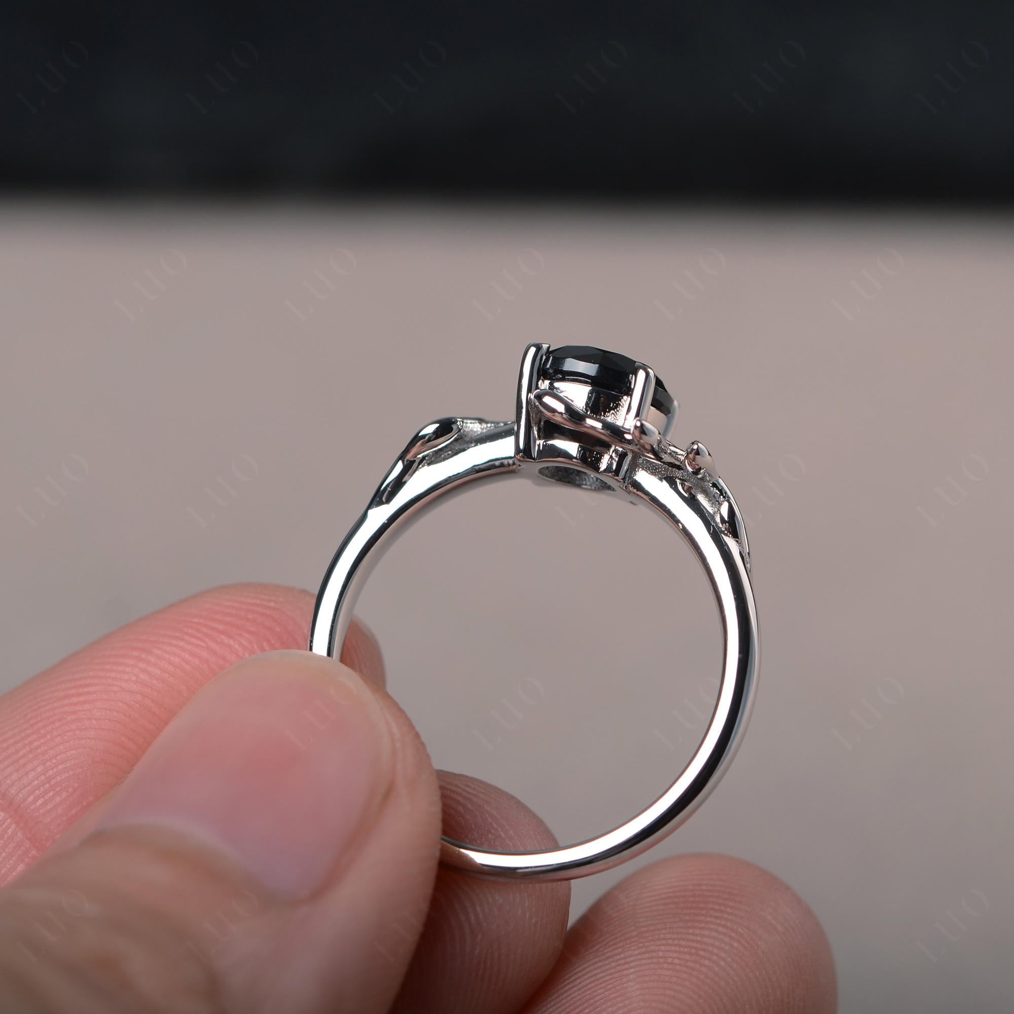 Black Spinel Vine Ring - LUO Jewelry