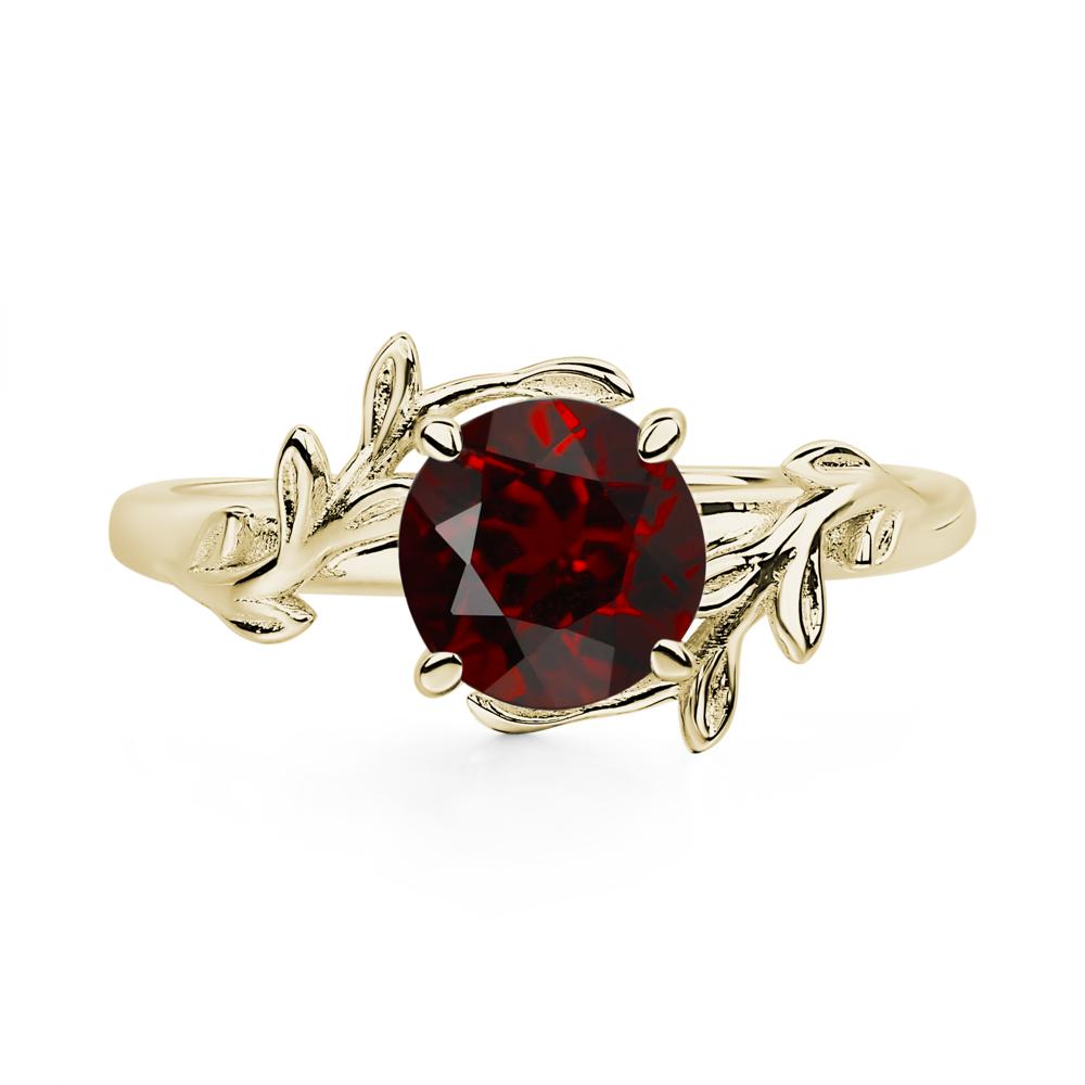 Garnet Vine Ring - LUO Jewelry #metal_14k yellow gold