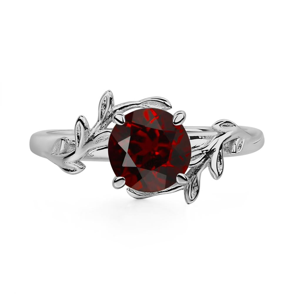 Garnet Vine Ring - LUO Jewelry #metal_platinum