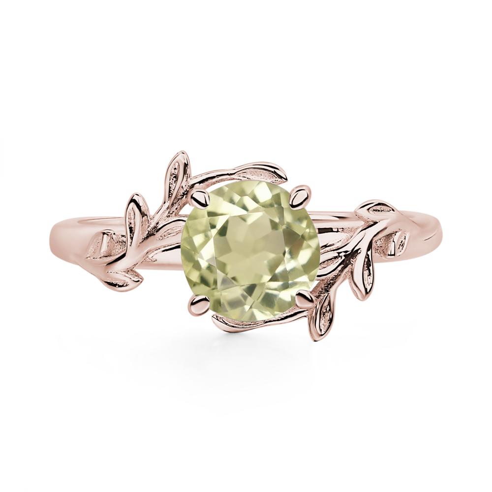 Lemon Quartz Vine Ring - LUO Jewelry #metal_14k rose gold