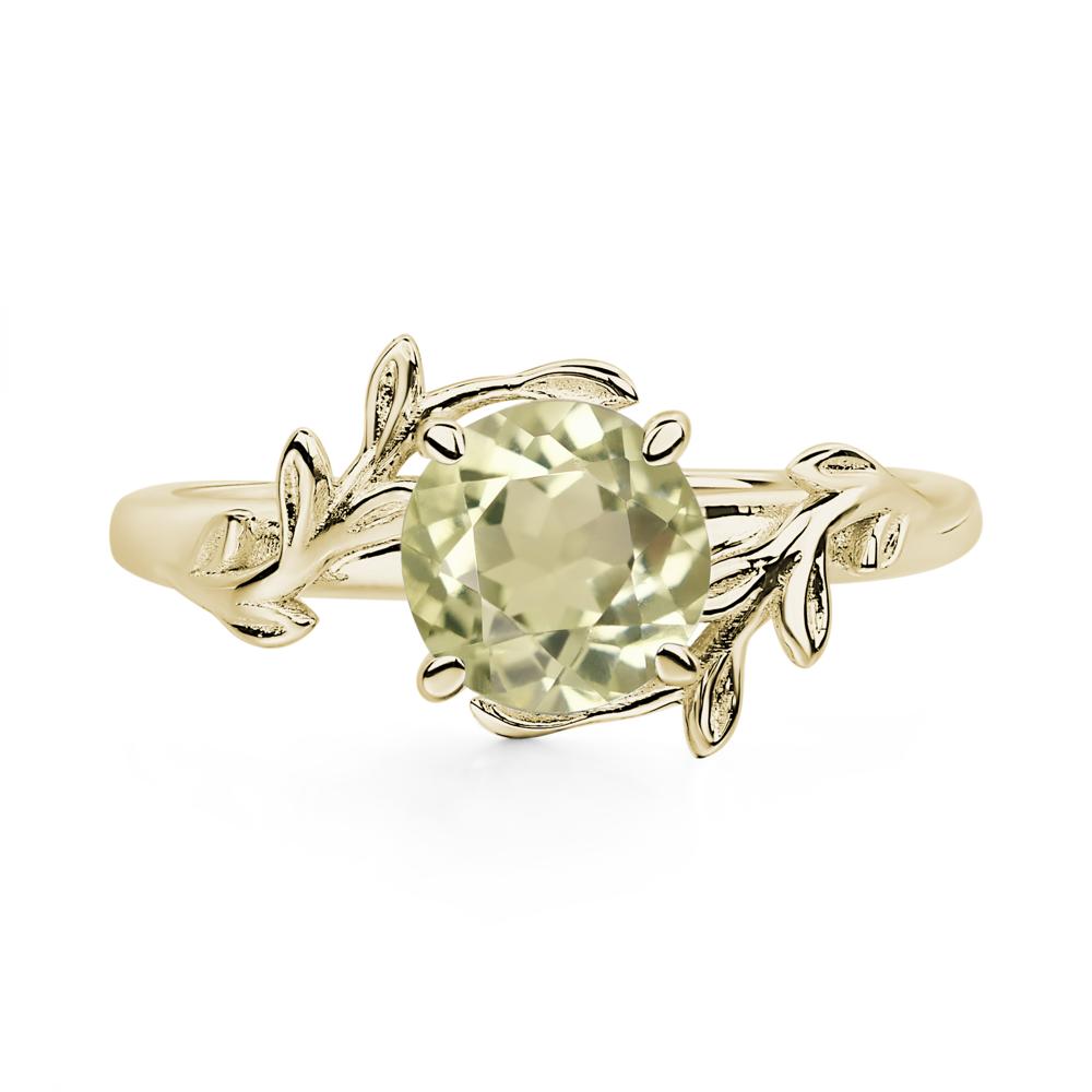 Lemon Quartz Vine Ring - LUO Jewelry #metal_14k yellow gold