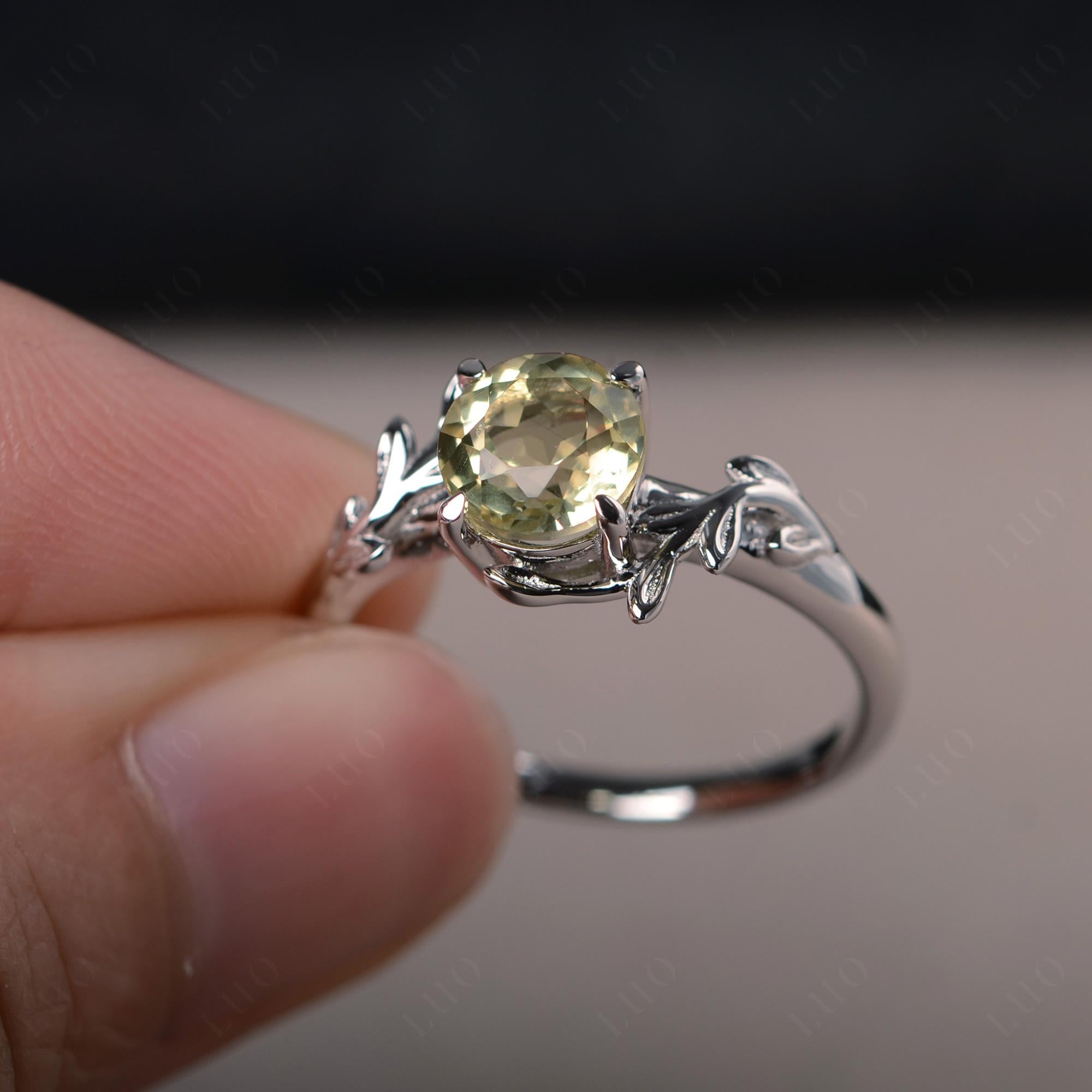 Lemon Quartz Vine Ring - LUO Jewelry