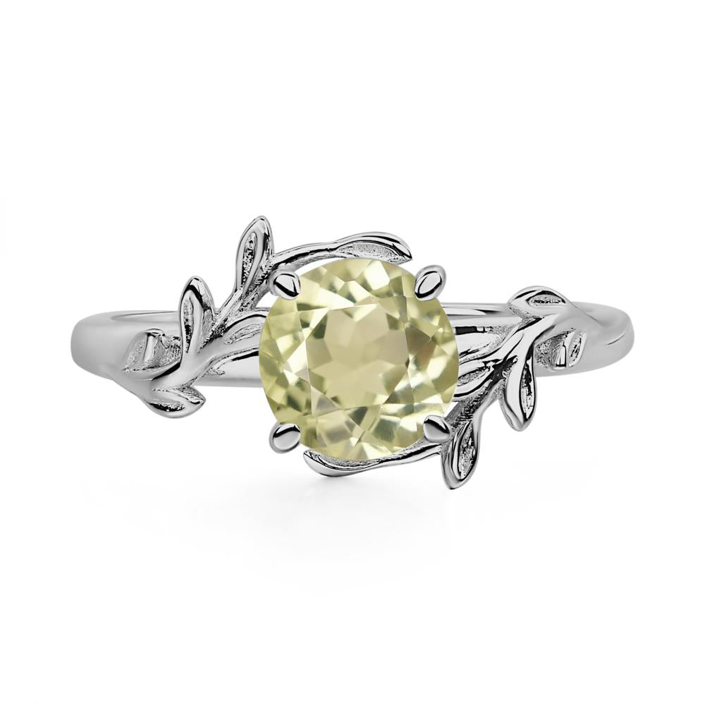 Lemon Quartz Vine Ring - LUO Jewelry #metal_platinum