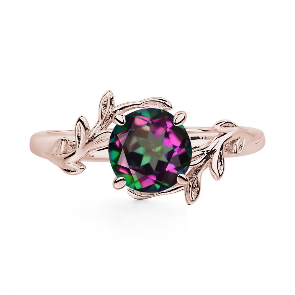 Mystic Topaz Vine Engagement Ring - LUO Jewelry #metal_14k rose gold