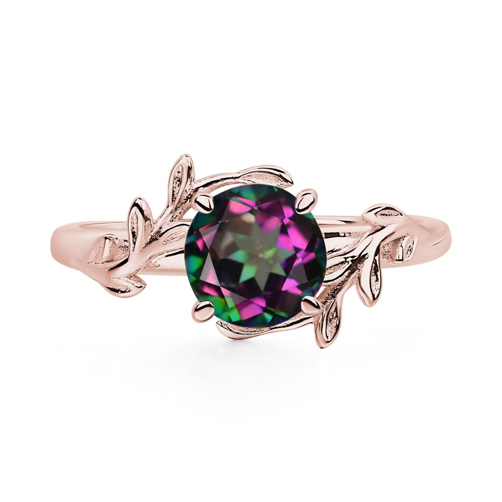 Mystic Topaz Vine Engagement Ring - LUO Jewelry #metal_18k rose gold