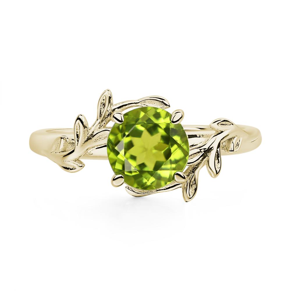 Peridot Vine Ring - LUO Jewelry #metal_14k yellow gold