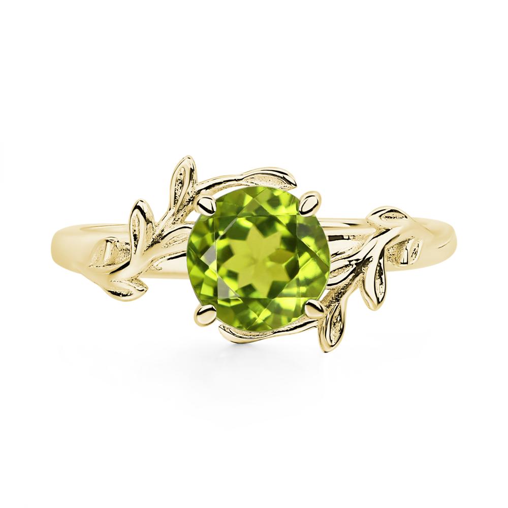 Peridot Vine Ring - LUO Jewelry #metal_18k yellow gold