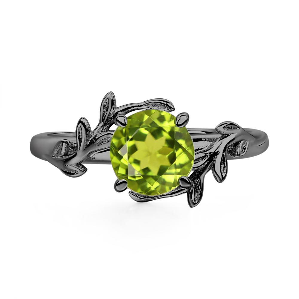 Peridot Vine Ring - LUO Jewelry #metal_black finish sterling silver