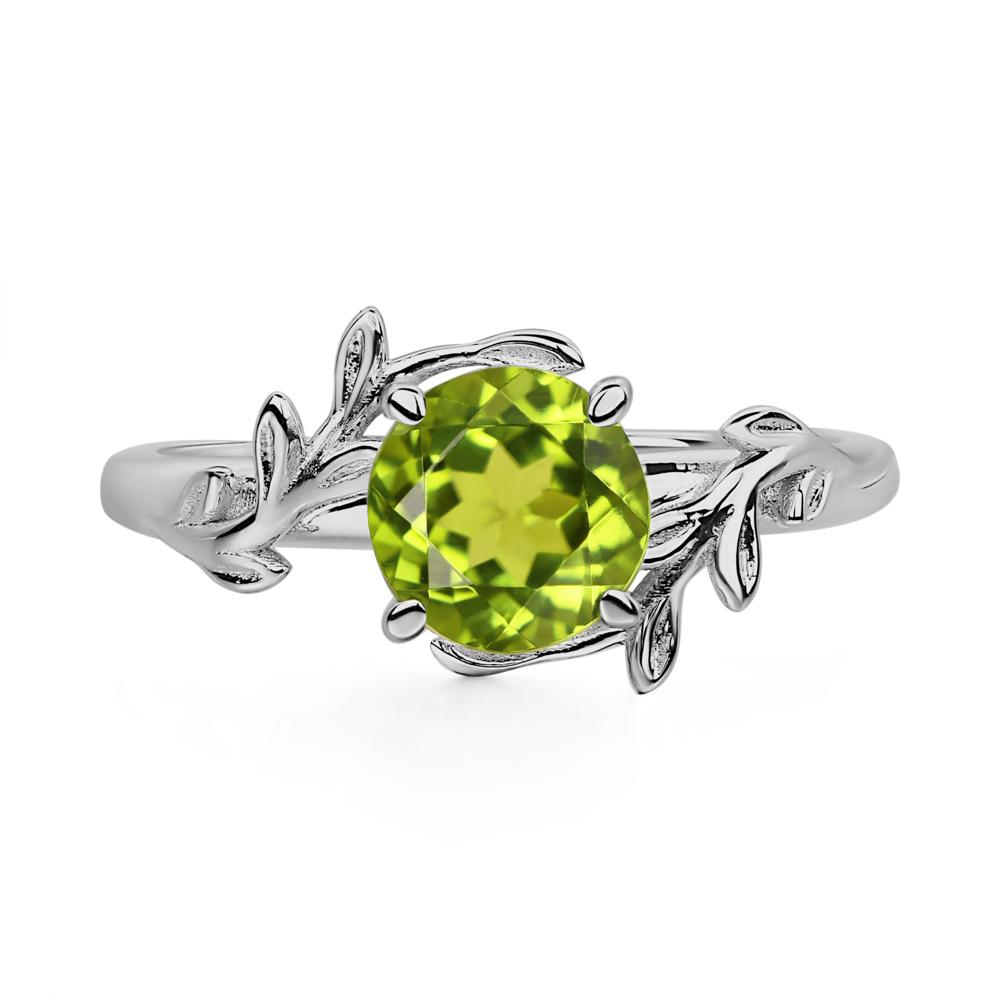 Peridot Vine Ring - LUO Jewelry #metal_platinum