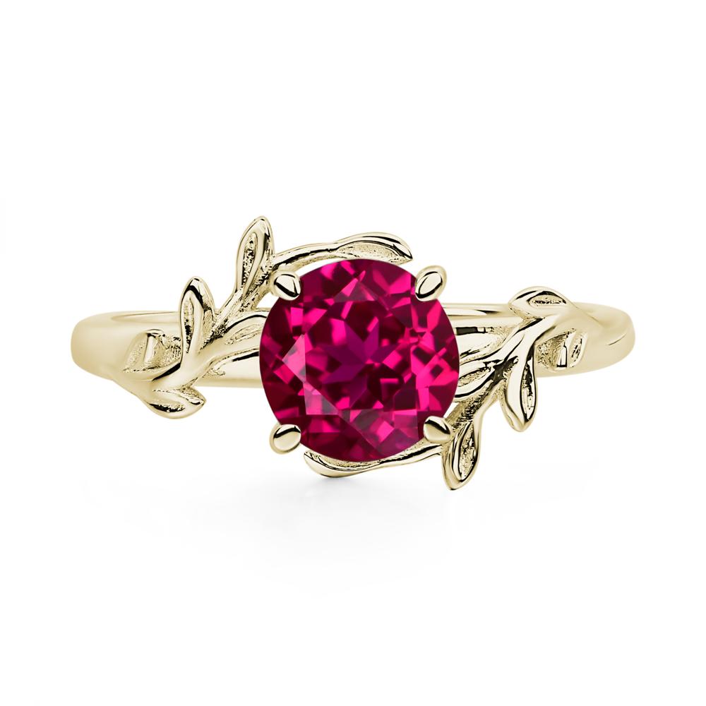 Ruby Vine Ring - LUO Jewelry #metal_14k yellow gold