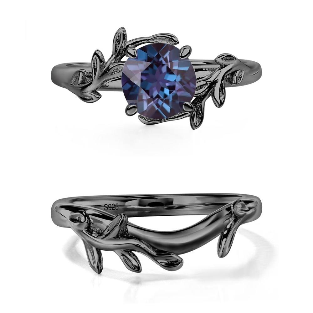 Alexandrite Vine Engagement Ring - LUO Jewelry #metal_xxxxx