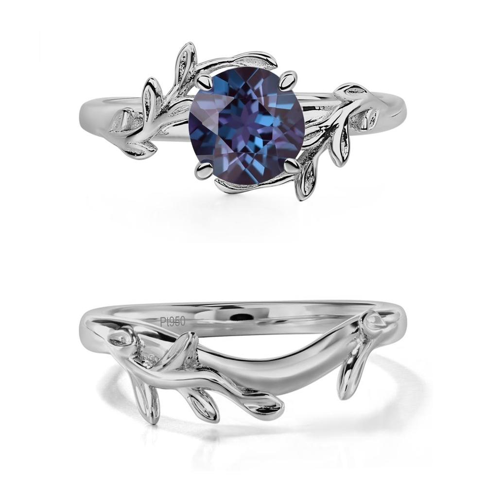 Alexandrite Vine Engagement Ring - LUO Jewelry #metal_xxxxx