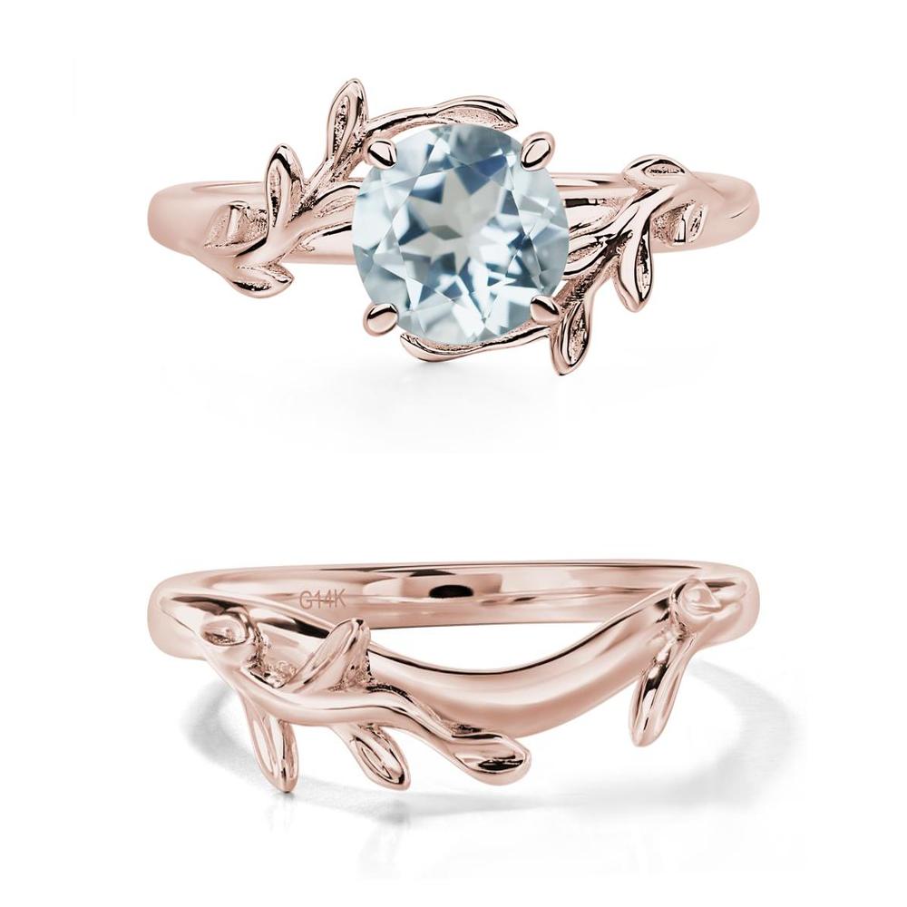 Aquamarine Leaf and Vine Ring - LUO Jewelry #metal_xxxxx