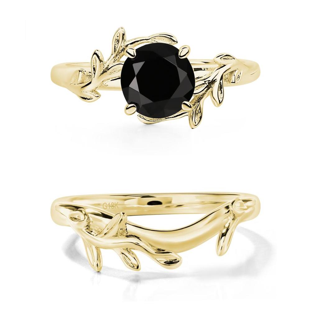 Black Spinel Vine Ring - LUO Jewelry #metal_xxxxx