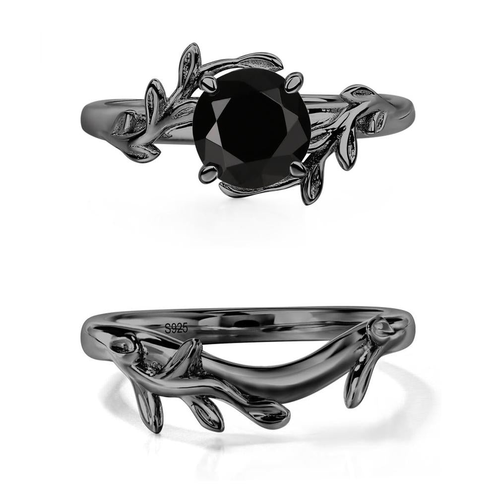 Black Spinel Vine Ring - LUO Jewelry #metal_xxxxx