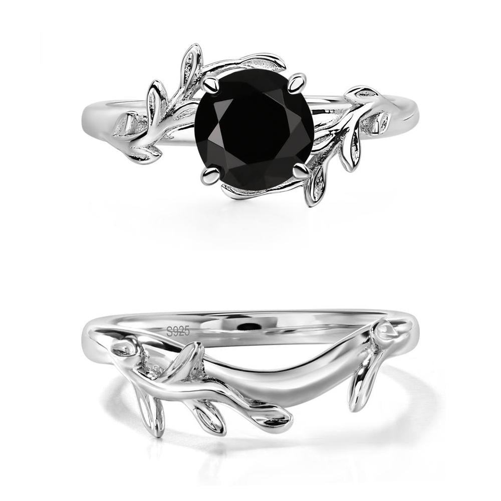 Black Spinel Vine Ring - LUO Jewelry #metal_xxxxx