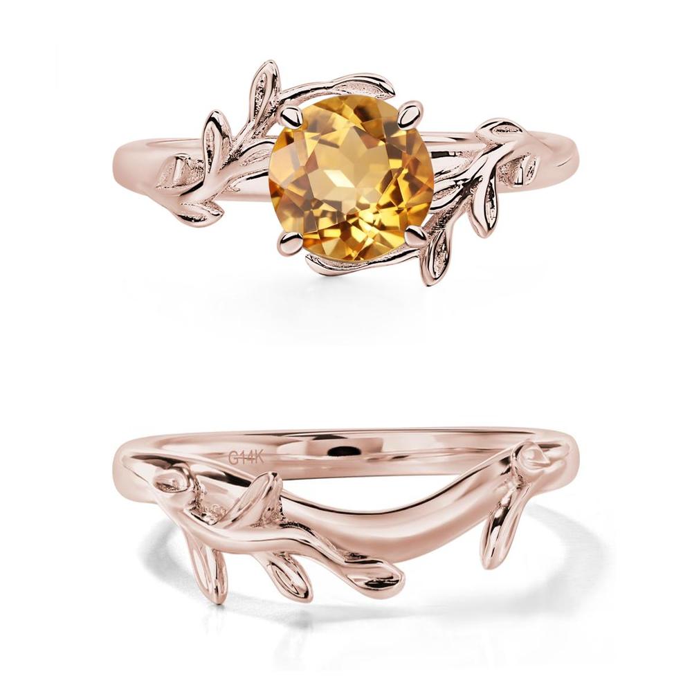 Citrine Leaf and Vine Ring - LUO Jewelry #metal_xxxxx