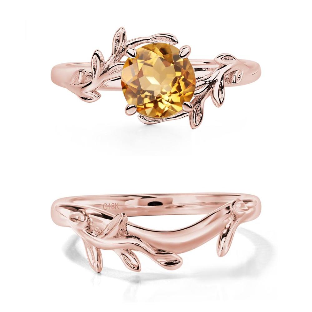 Citrine Leaf and Vine Ring - LUO Jewelry #metal_xxxxx