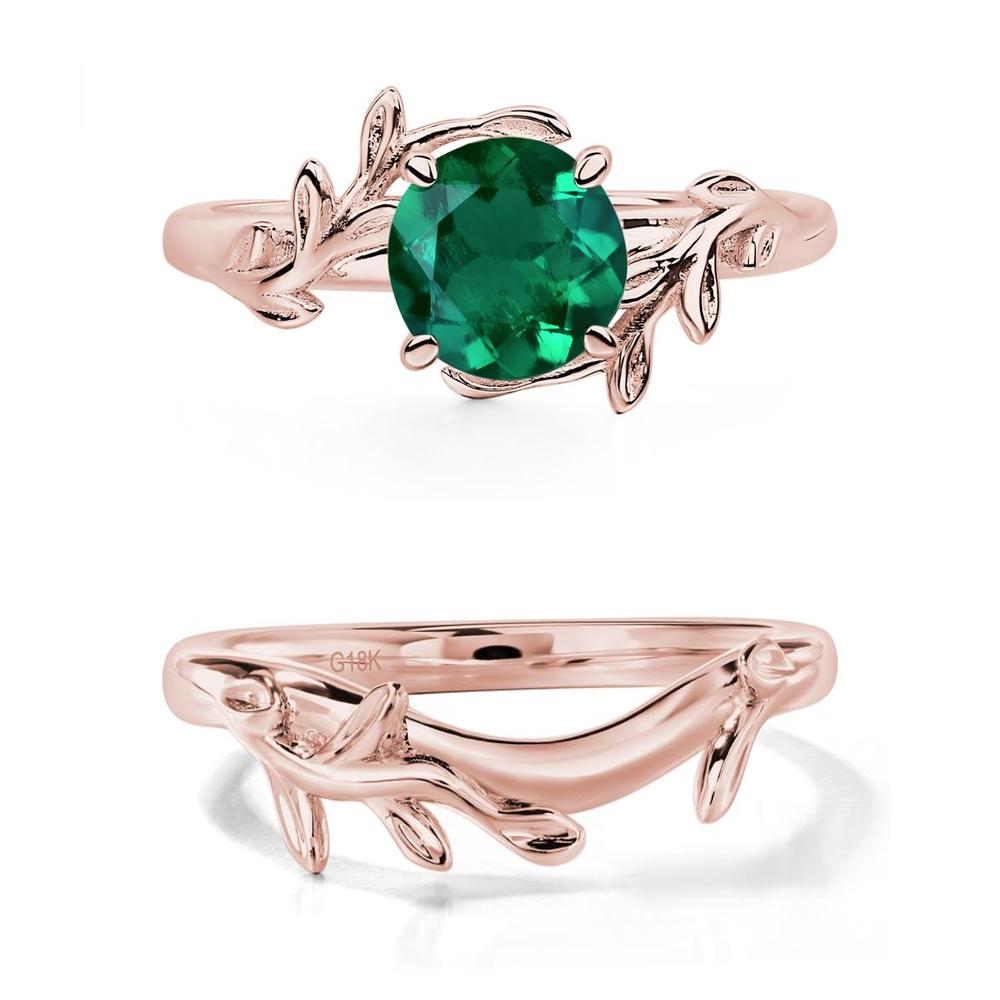 Emerald Vine Engagement Ring - LUO Jewelry #metal_xxxxx