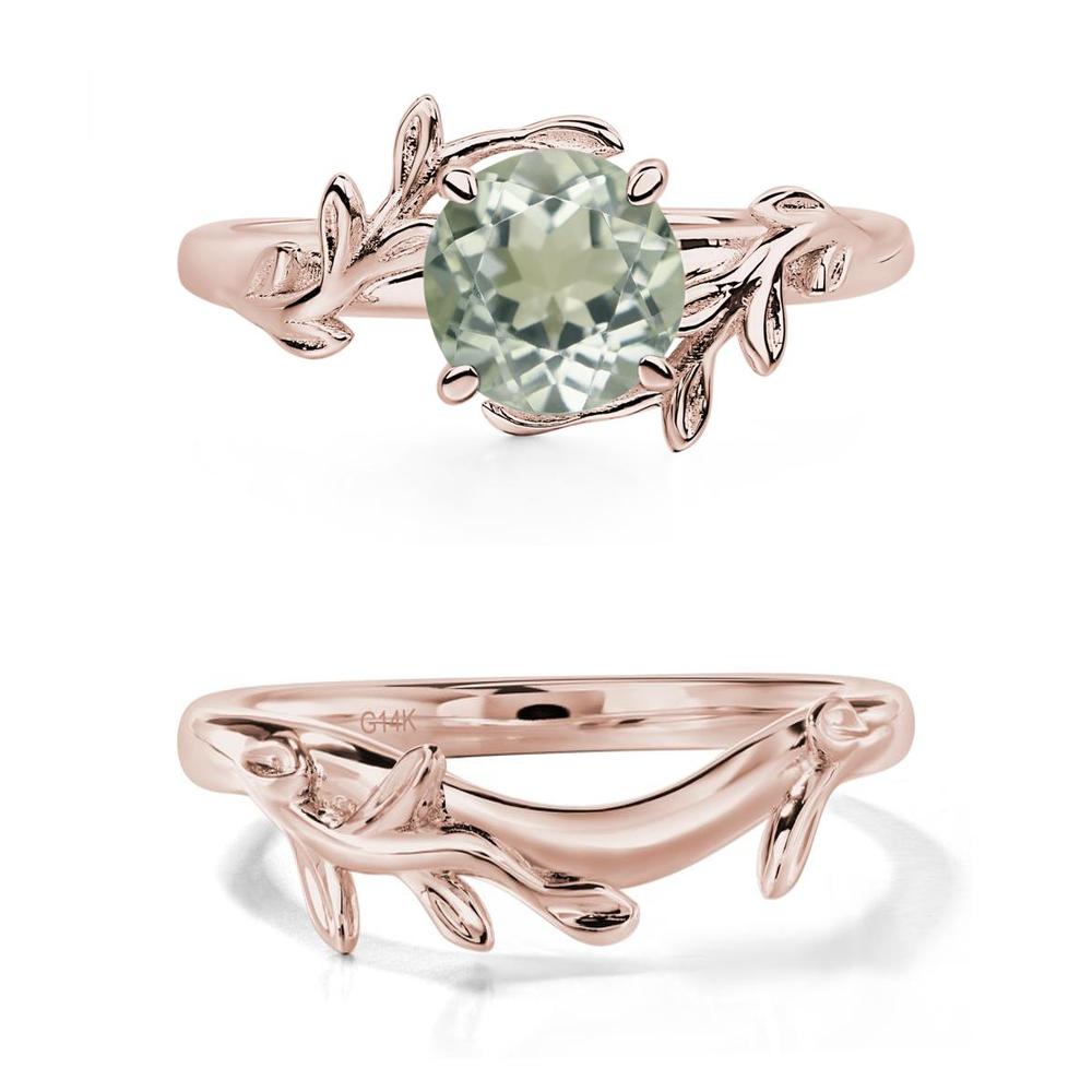 Green Amethyst Leaf and Vine Ring - LUO Jewelry #metal_xxxxx