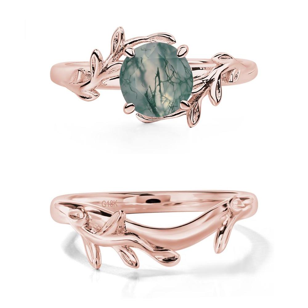 Moss Agate Vine Engagement Ring - LUO Jewelry #metal_xxxxx