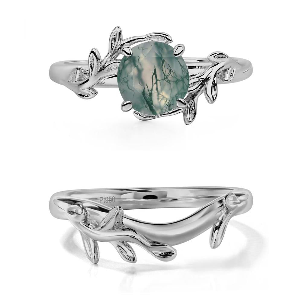 Moss Agate Vine Engagement Ring - LUO Jewelry #metal_xxxxx