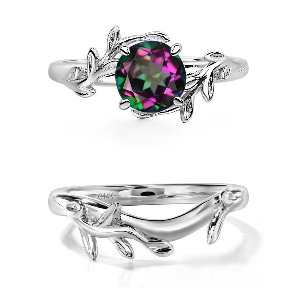 Mystic Topaz Vine Engagement Ring - LUO Jewelry #metal_xxxxx