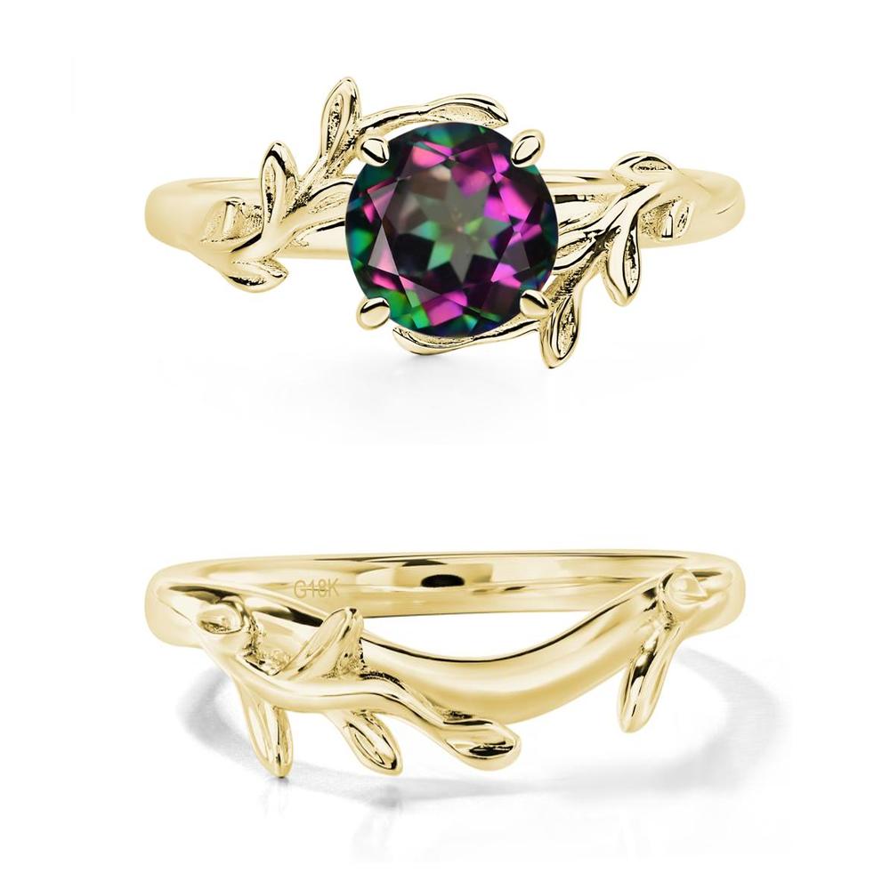 Mystic Topaz Vine Engagement Ring - LUO Jewelry #metal_xxxxx