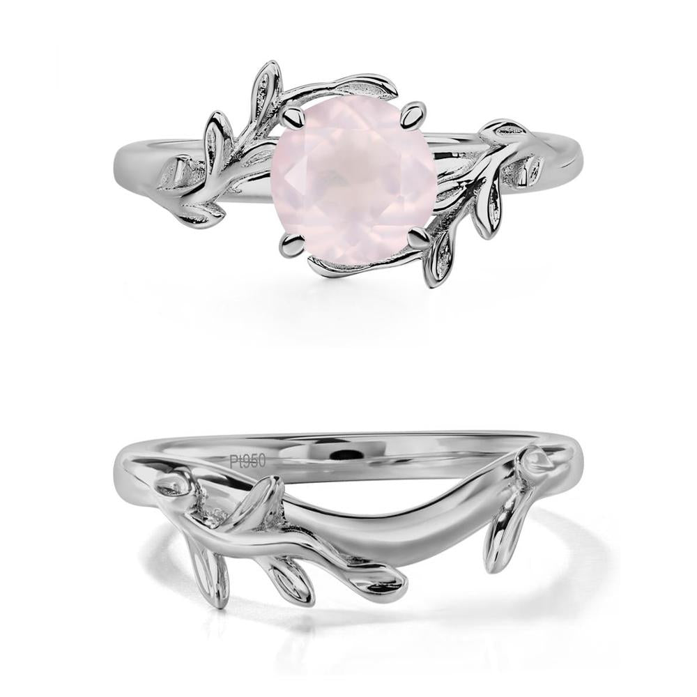 Rose Quartz Leaf and Vine Ring - LUO Jewelry #metal_xxxxx