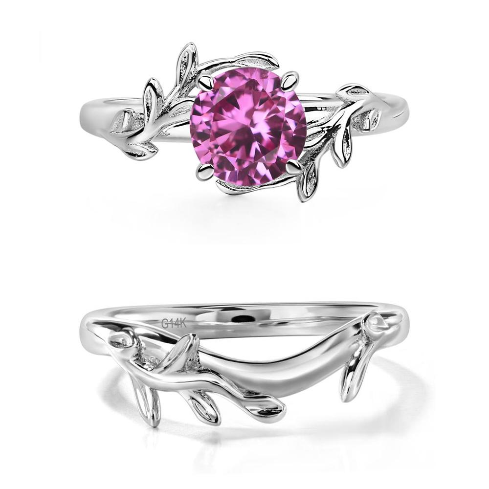 Pink Sapphire Vine Engagement Ring - LUO Jewelry #metal_xxxxx