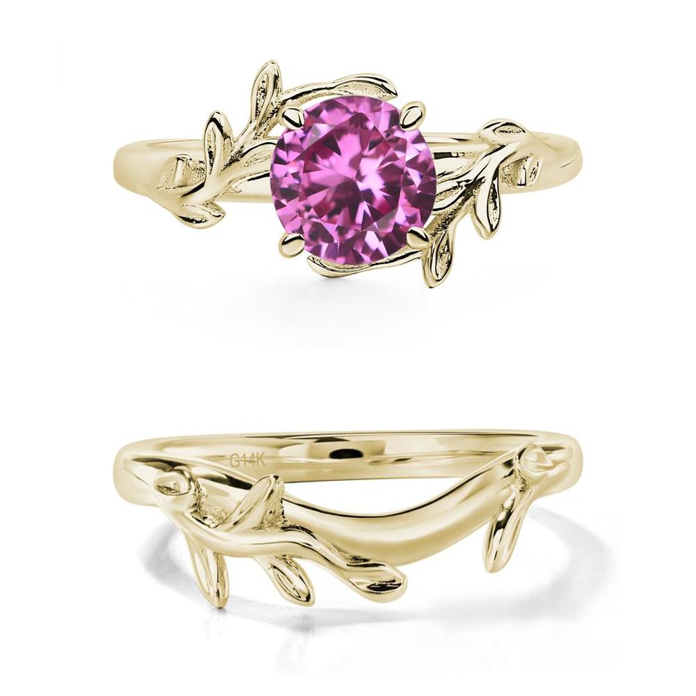 Pink Sapphire Vine Engagement Ring - LUO Jewelry #metal_xxxxx