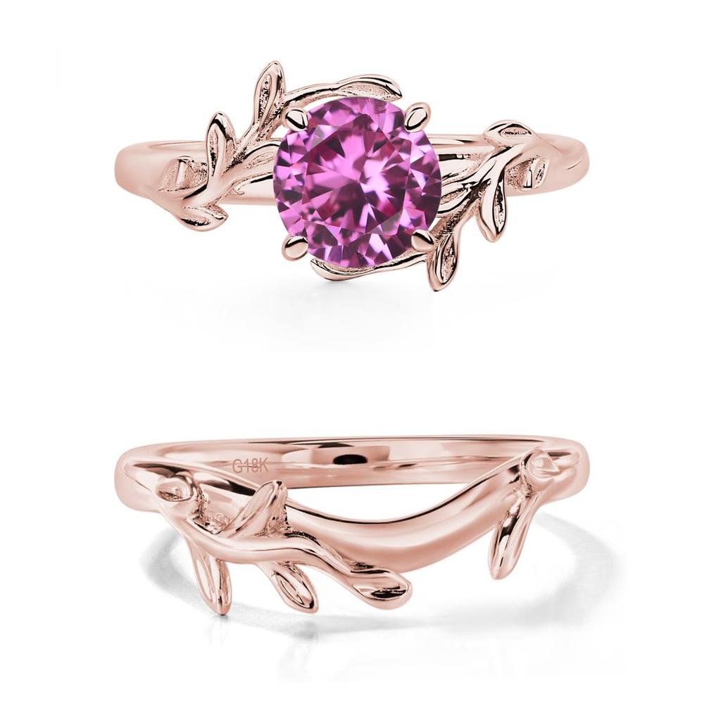 Pink Sapphire Vine Engagement Ring - LUO Jewelry #metal_xxxxx
