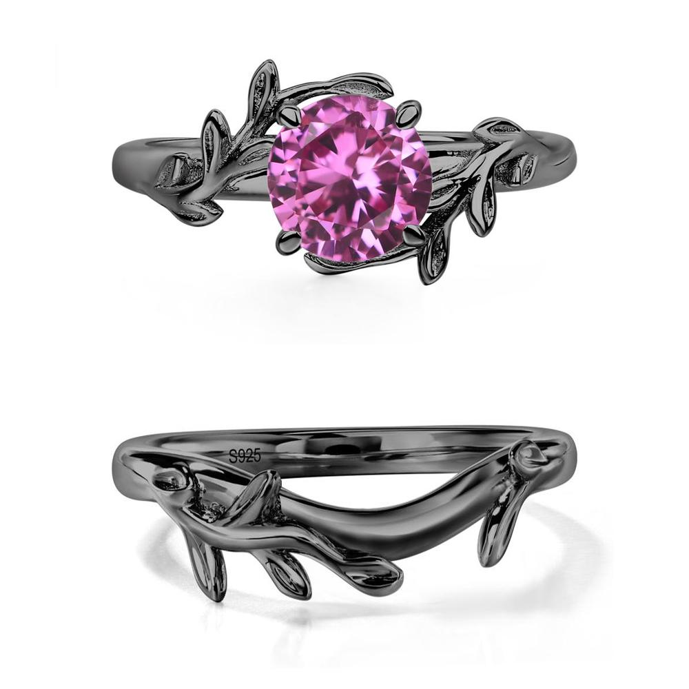 Pink Sapphire Vine Engagement Ring - LUO Jewelry #metal_xxxxx