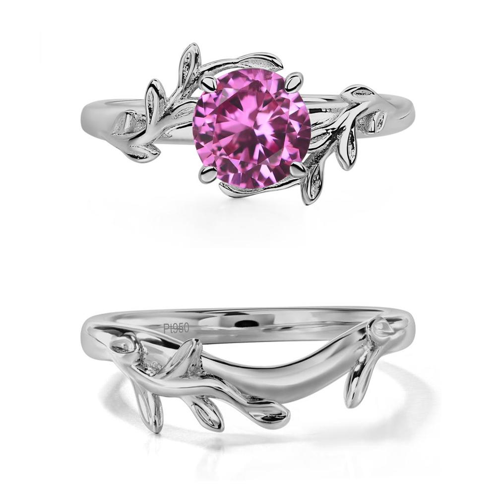 Pink Sapphire Vine Engagement Ring - LUO Jewelry #metal_xxxxx