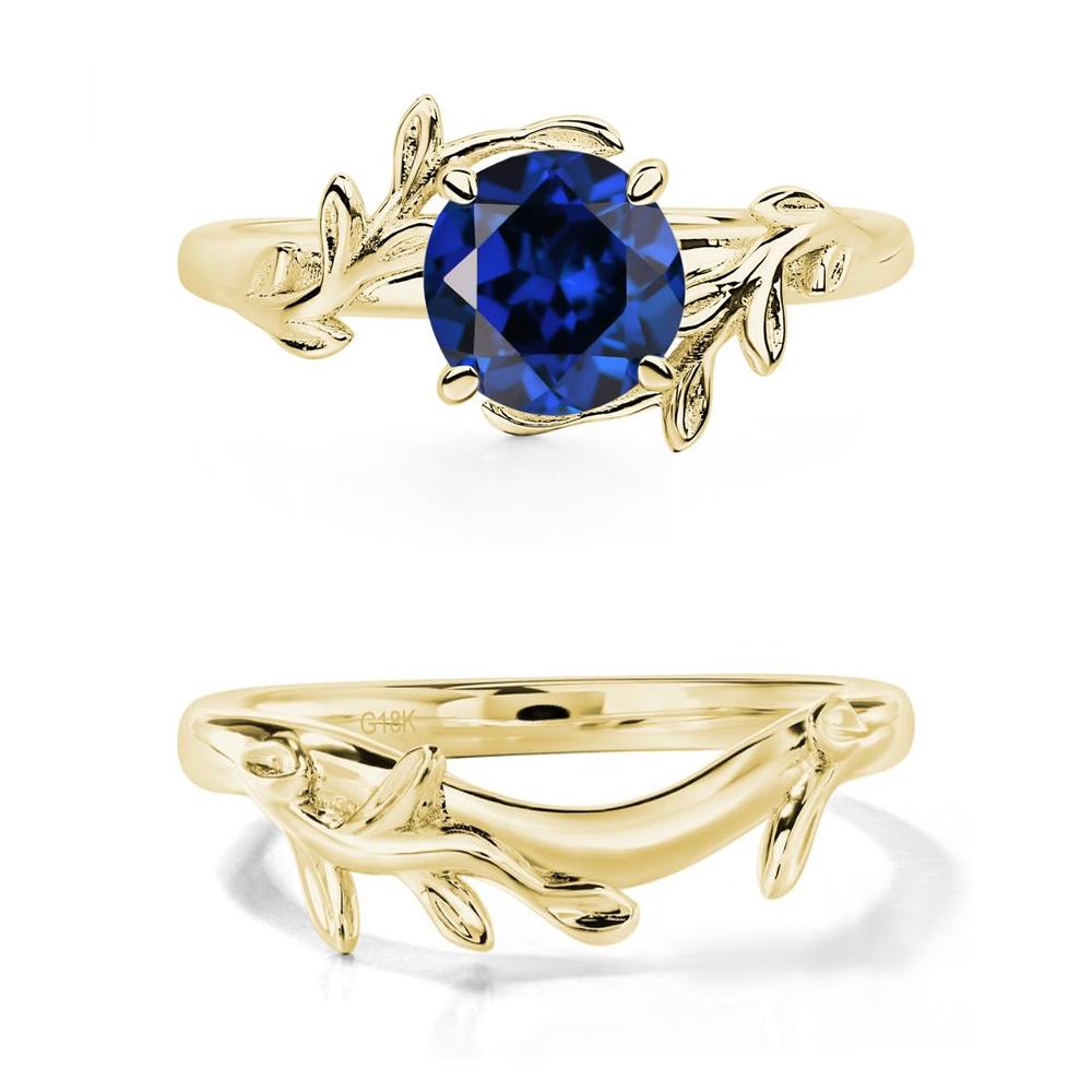 Sapphire Leaf and Vine Ring - LUO Jewelry #metal_xxxxx