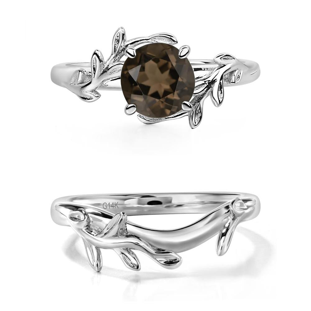 Smoky Quartz Vine Engagement Ring - LUO Jewelry #metal_xxxxx