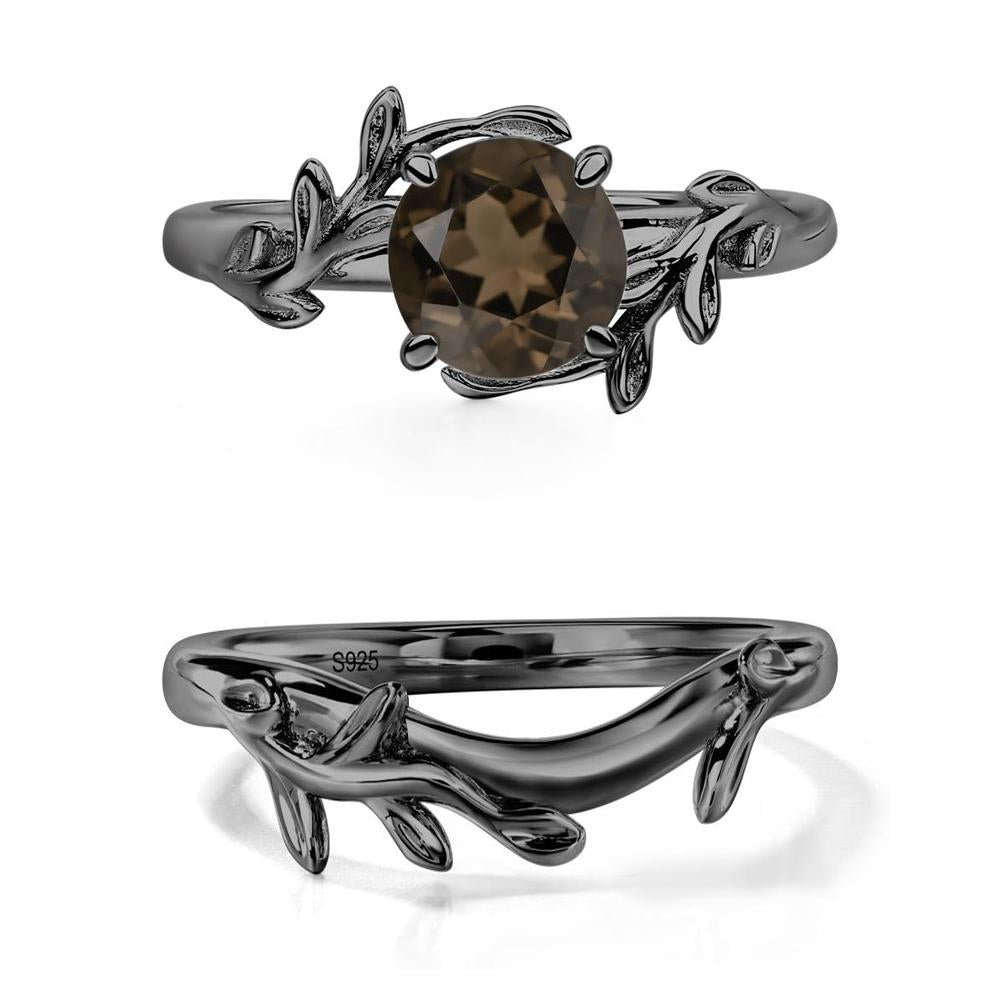 Smoky Quartz Vine Engagement Ring - LUO Jewelry #metal_xxxxx