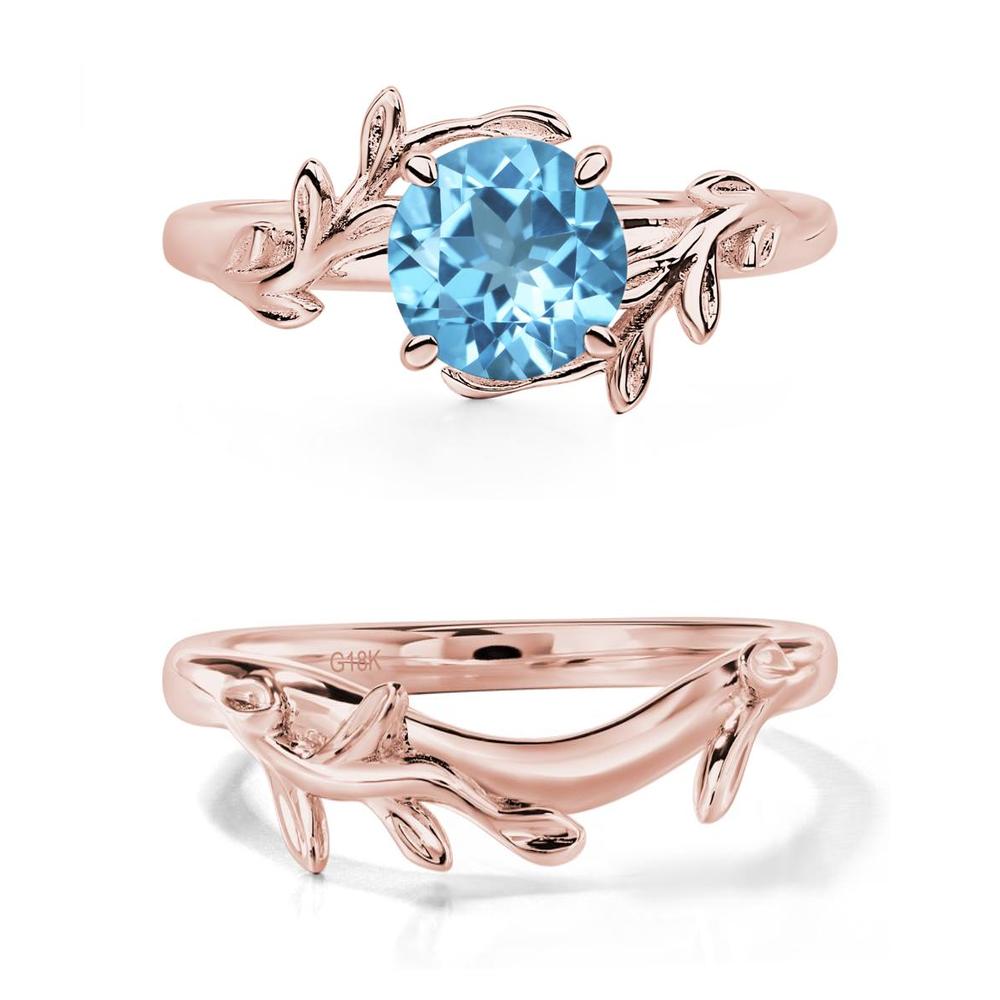 Swiss Blue Topaz Vine Ring - LUO Jewelry #metal_xxxxx