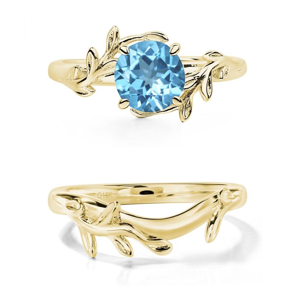 Swiss Blue Topaz Vine Ring - LUO Jewelry #metal_xxxxx